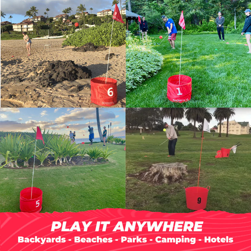 Load image into Gallery viewer, BucketGolf 3 Hole Golf Course Game
