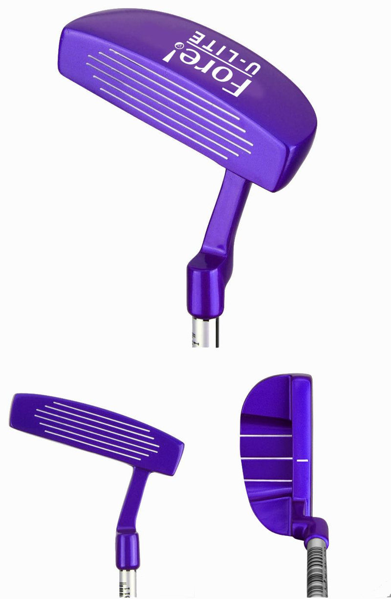 Load image into Gallery viewer, Fore! U-Lite 3 Club Bundle for Girls Ages 6-8 Purple (kids 44-52&quot; tall) - No Bag
