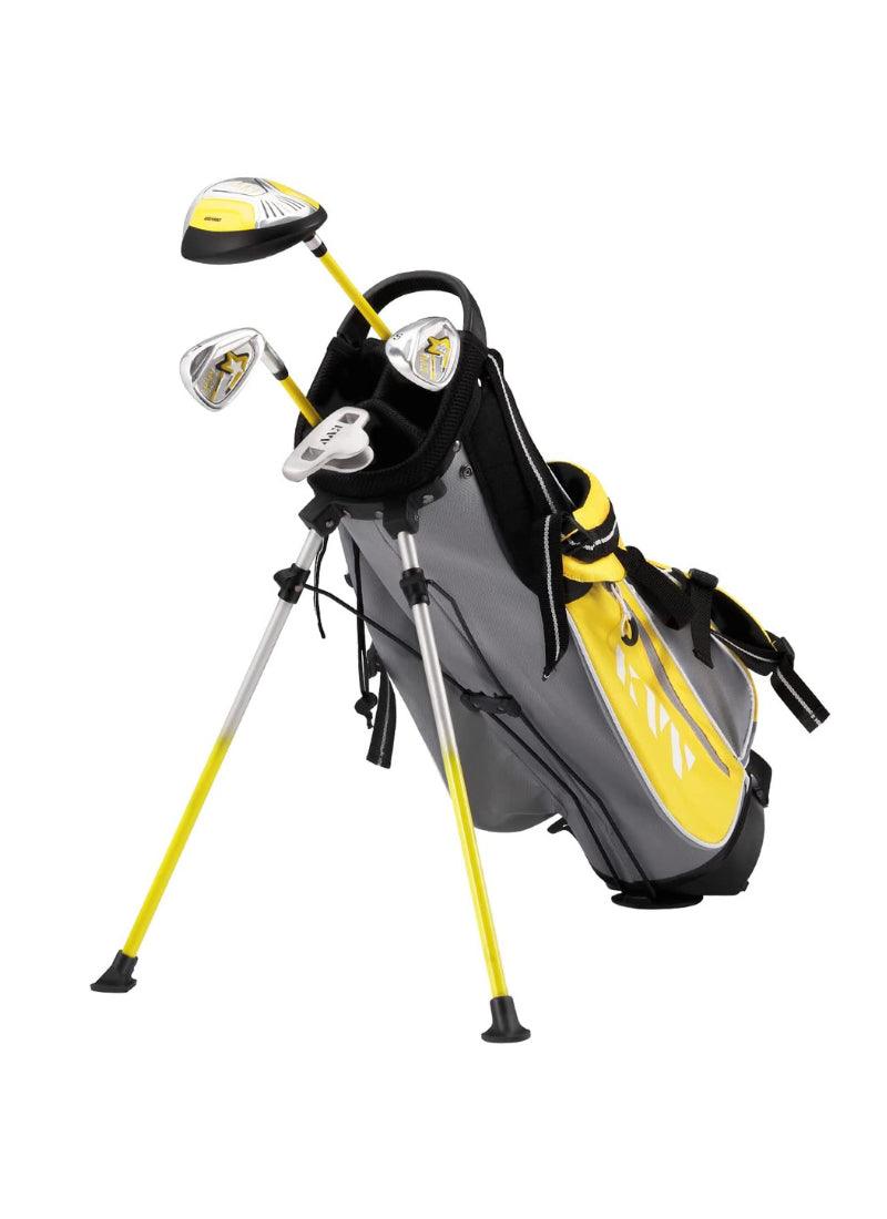 Load image into Gallery viewer, KVV 4 Club Junior Golf Set for Ages 9-12 Yellow
