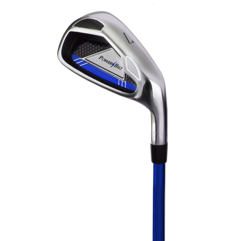 Load image into Gallery viewer, PowerBilt Kids Golf 7 Iron for Ages 5-8 Blue
