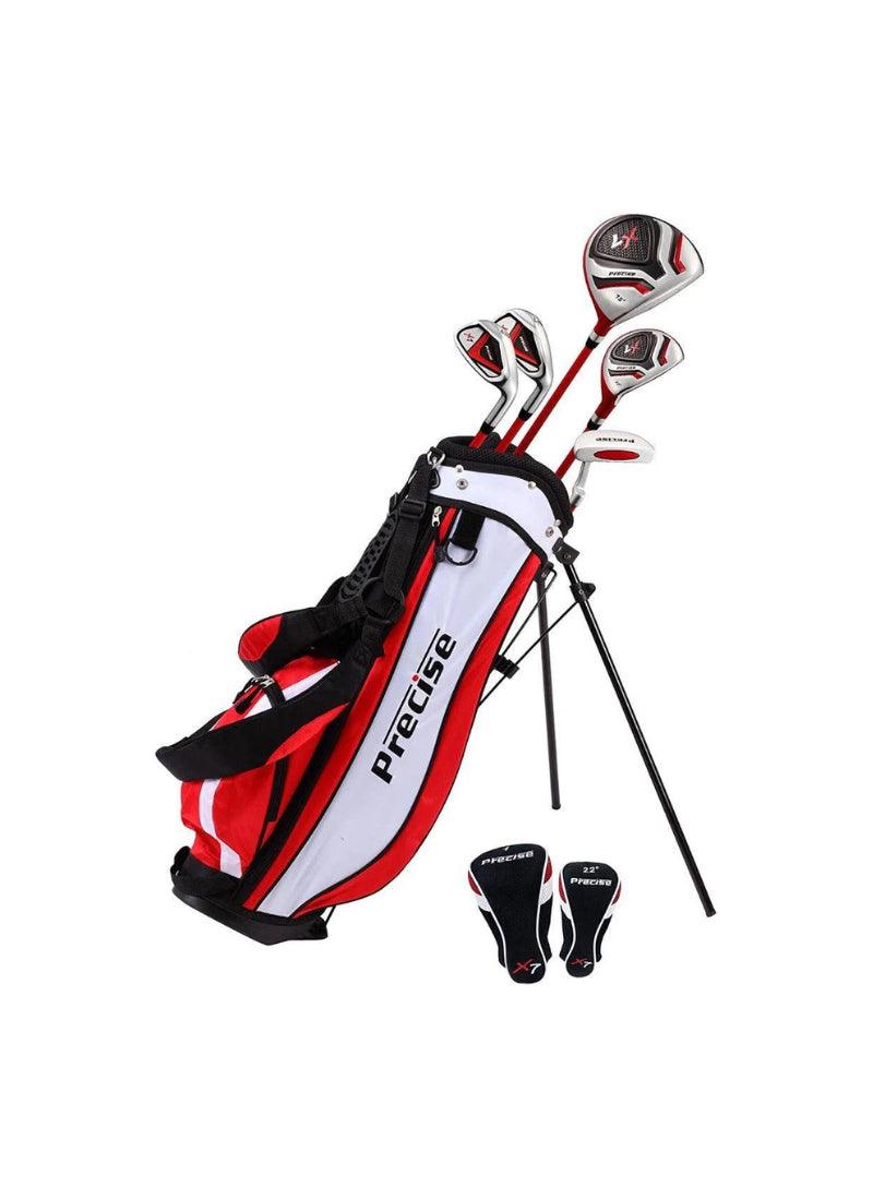 Load image into Gallery viewer, Precise X7 5 Club Kids Golf Set for Ages 6-8 (44-52 inches) Red
