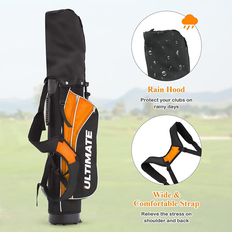 Load image into Gallery viewer, Tangkula Ultimate 4 Club Kids Golf Set for Ages 8-10 (50-57 inches) Orange
