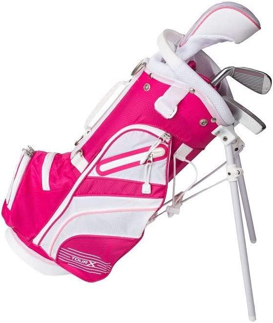 Load image into Gallery viewer, Tour X 3 Club Toddler Girls Golf Set for Ages 2-4 (kids 30-38&quot; tall) Pink
