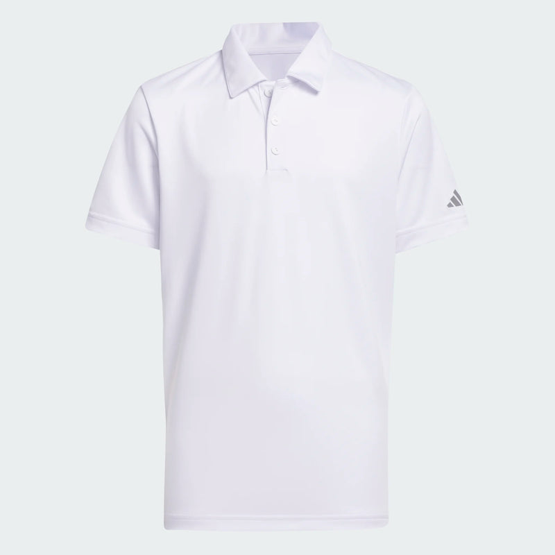 Load image into Gallery viewer, Adidas 3 Stripes Boys Polo - White

