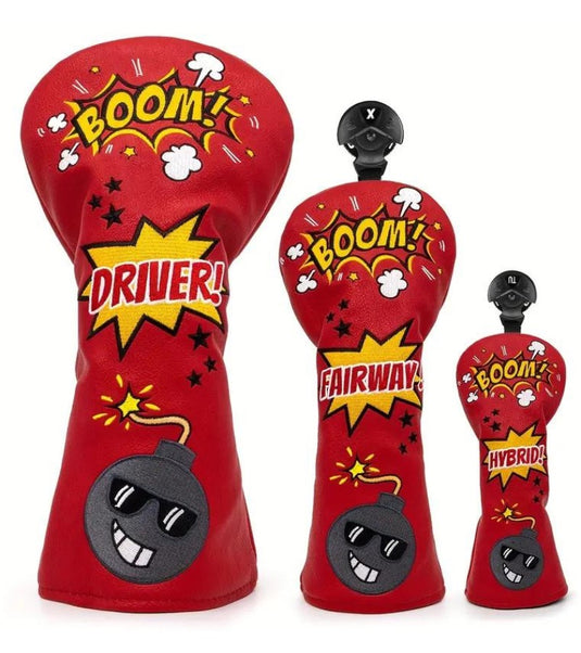 Boom! Golf Headcovers - Red