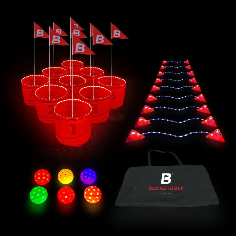 Load image into Gallery viewer, Bucket Golf 9 Hole Glow In The Dark Golf Game
