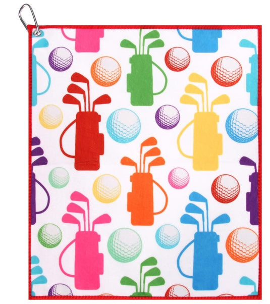 Microfiber Golf Towel - Colorful Golf Bags