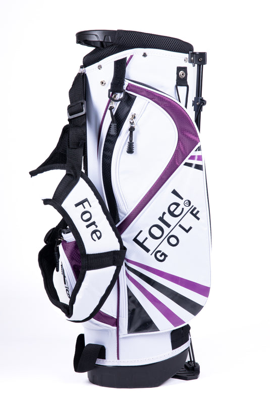 Fore Junior golf bag for girls - White & Purple