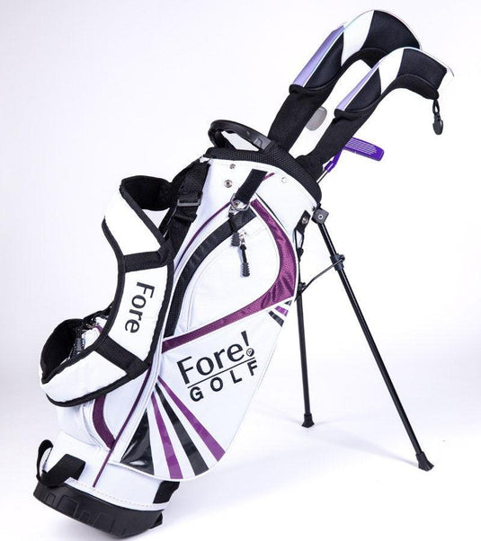 Fore! U-Lite 4 Club Girls Golf Set for Ages 6-8 (kids 44-52" tall) Purple