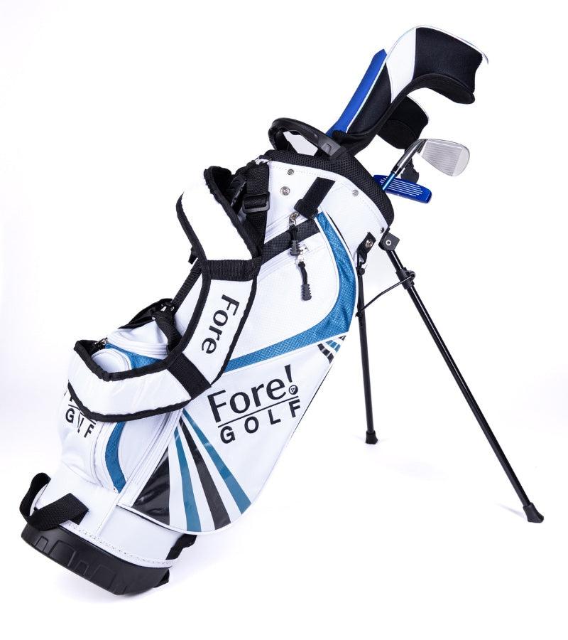 Load image into Gallery viewer, Fore! U-Light 4 Club Kids Golf Set for Ages 6-8 (kids 44-52&quot; tall) Blue
