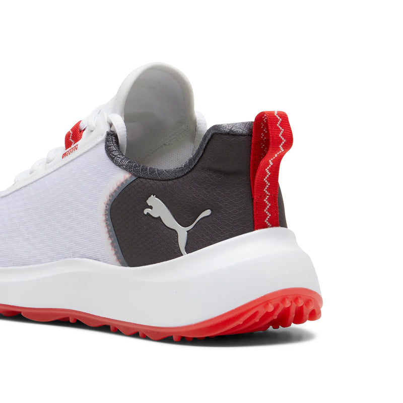 Load image into Gallery viewer, Puma Fusion Crush Sport Jr Spikeless Golf Shoes White Dark Coal Back
