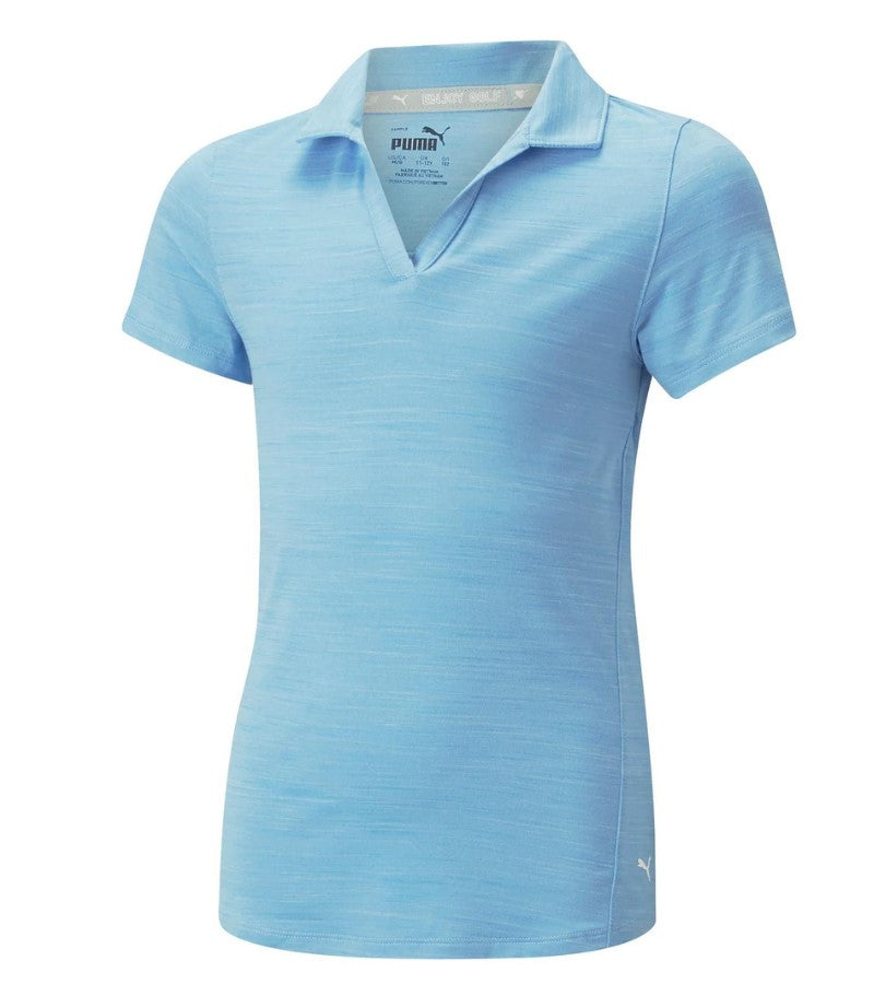 Load image into Gallery viewer, Puma Cloudspun Coast Golf Polo Girls - Day Dream Heather
