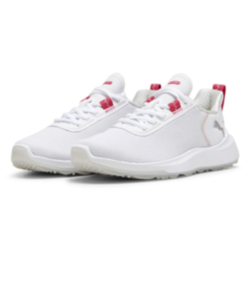 Load image into Gallery viewer, Puma Fusion Crush Sport Jr Spikeless Golf Shoes White Garnet Red
