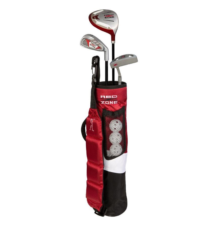 Load image into Gallery viewer, Red Zone 3 Club Starter Golf Set for Ages 5-7 Red
