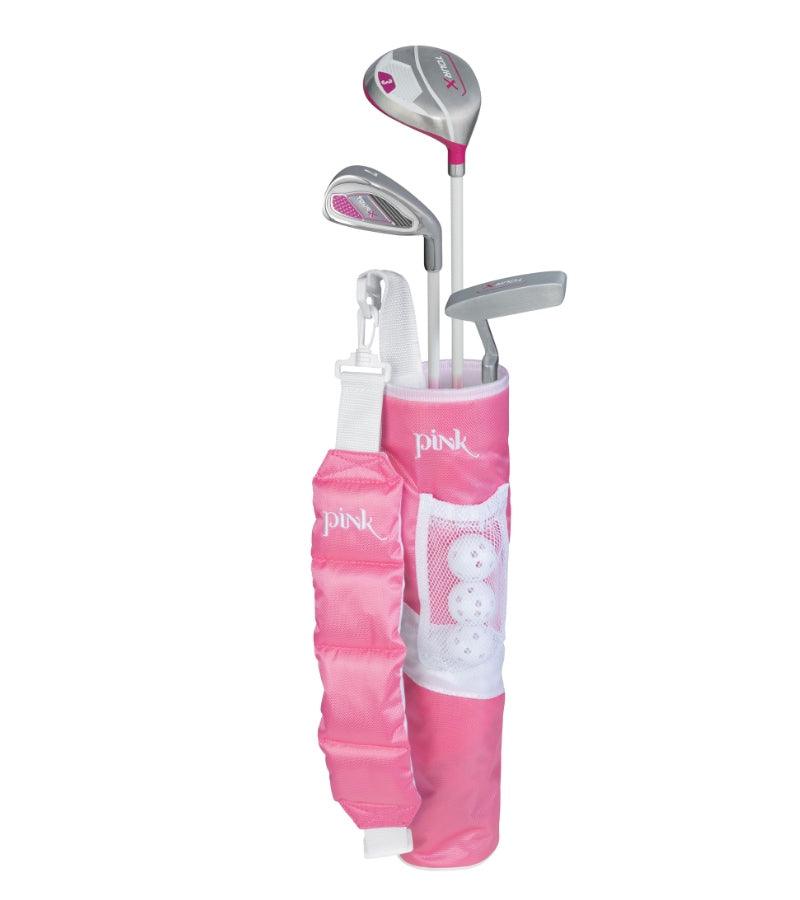 Pink Zone 3 Club Girls Toddler Starter Set with Carry Bag Ages 2-4 (kids  30-38