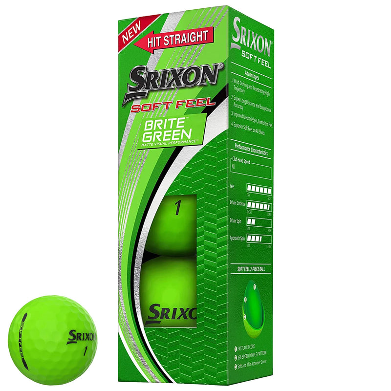 Load image into Gallery viewer, Srixon Soft Feel Golf Balls Brite Green - 3 Pack
