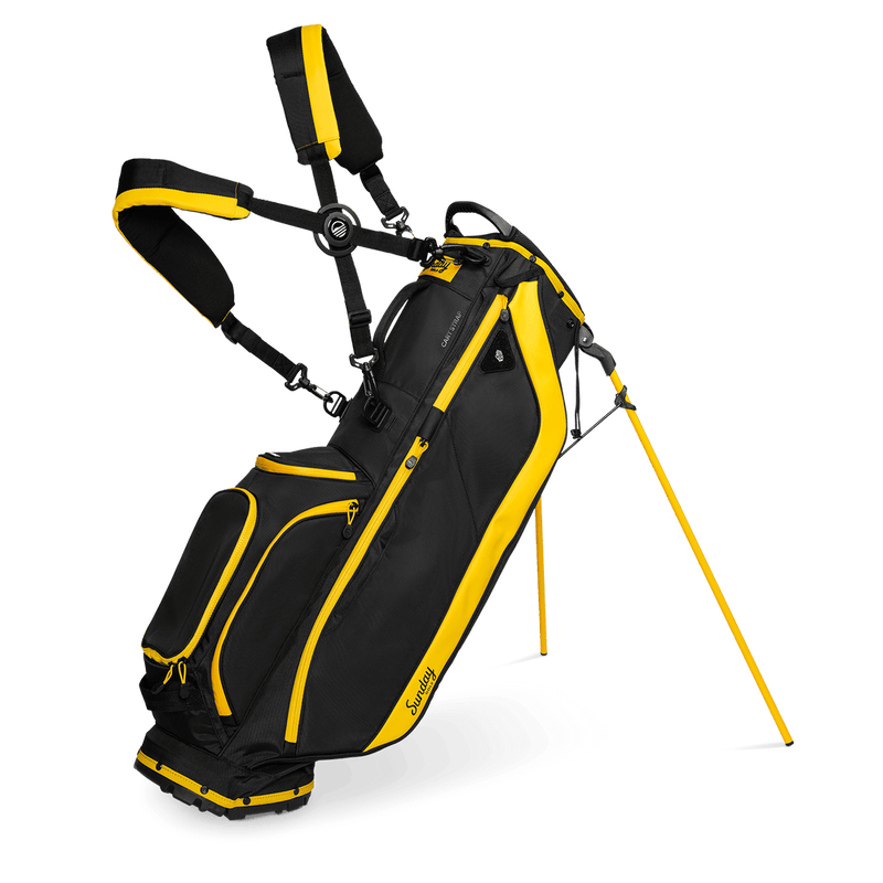 Load image into Gallery viewer, Sunday Golf Ryder 23 Teen Golf Bag Black Yellow

