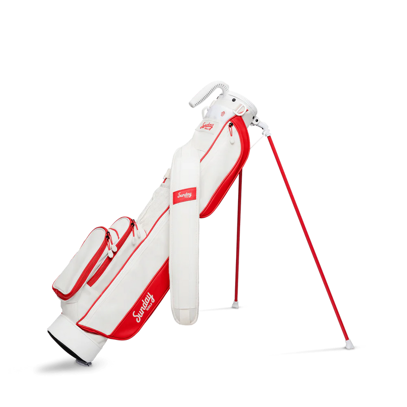 Load image into Gallery viewer, Sunday Golf Loma Girls Teen Golf Bag Red &amp; Off-White
