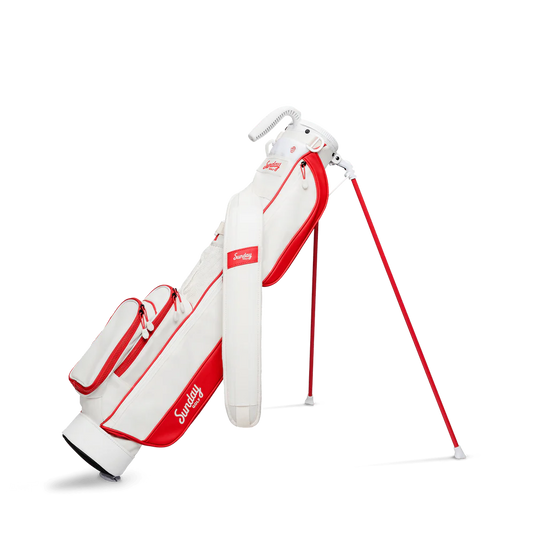 Sunday Golf Loma Girls Teen Golf Bag Red & Off-White