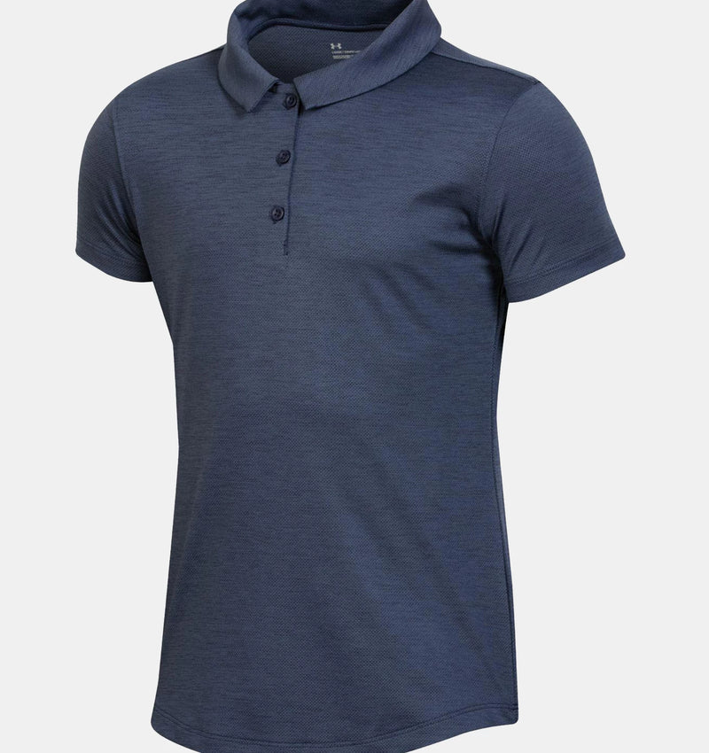 Load image into Gallery viewer, Under Armour Playoff Girls Golf Polo - Midnight Navy
