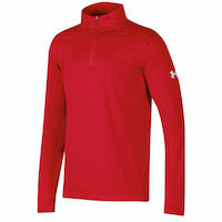 Load image into Gallery viewer, Under Armour Tech Mesh Youth Golf Quarter Zip Red

