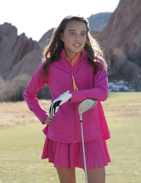 Garb Viola Youth Girls Golf Jacket Pink