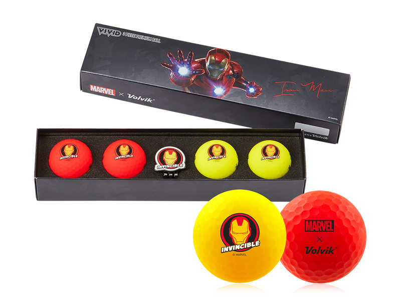 Load image into Gallery viewer, Volvik Vivid Marvel Iron Man Golf Balls 2.0 with Marker
