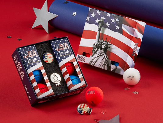 Volvik USA Golf Ball Gift Set with Marker