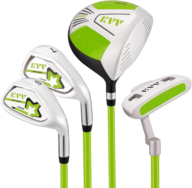 Load image into Gallery viewer, KVV 4 Club Kids Golf Set for Ages 9-12 (52-58 inches) Green
