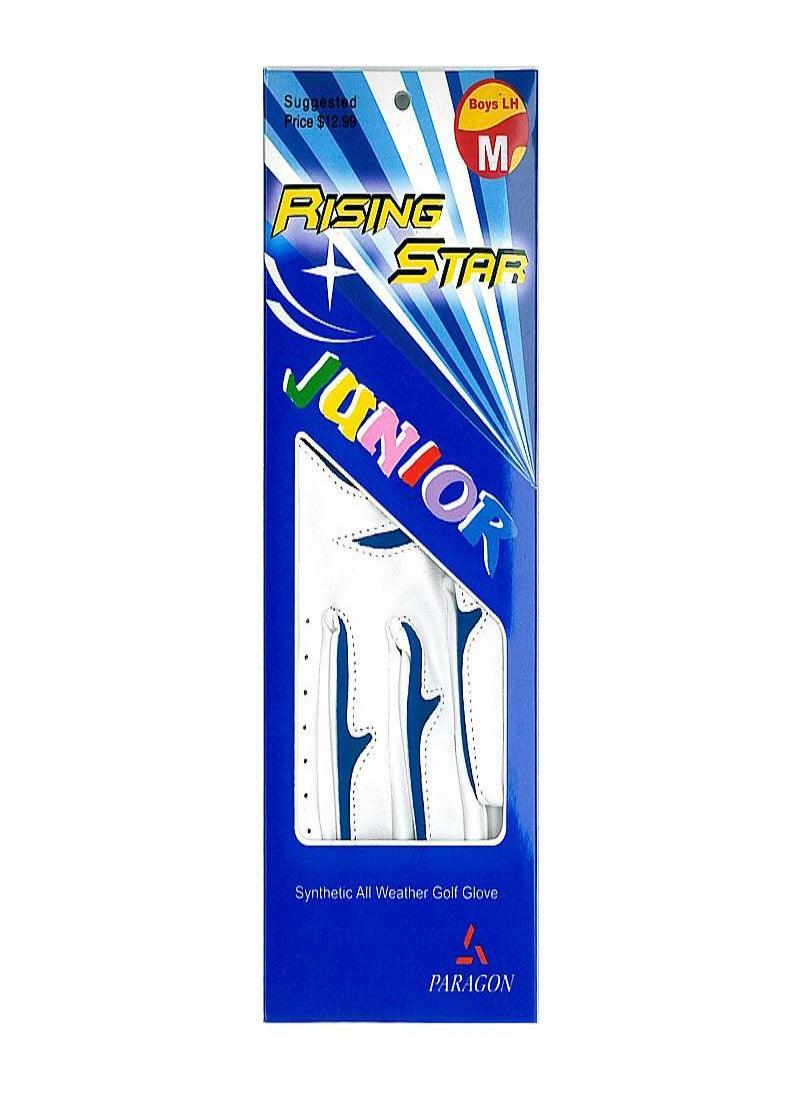 Load image into Gallery viewer, Paragon Rising Star Junior Golf Glove - White / Blue - allkidsgolfclubs
