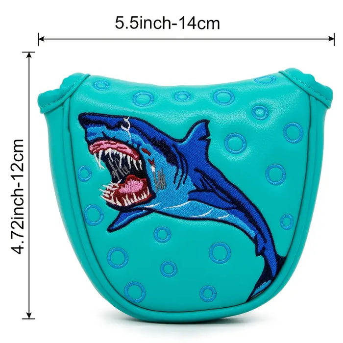 Shark Embroidered Alignment Putter Headcover