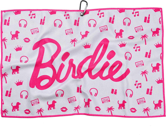 Birdie Pink Microfiber Golf Towel