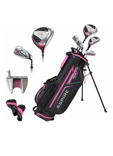 Aspire JLite 5 Club Girls Golf Set for Ages 9-12 (52-60 inches) Pink
