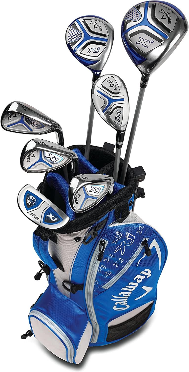 Load image into Gallery viewer, Callaway XJ-3 7 Club Kids Golf Set Ages 9-12 (kids 54-61&quot; tall) Blue
