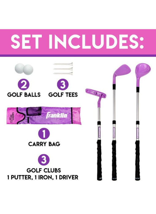 Franklin Future Champs 3 Club Plastic Girls Golf Set - Adjustable Size
