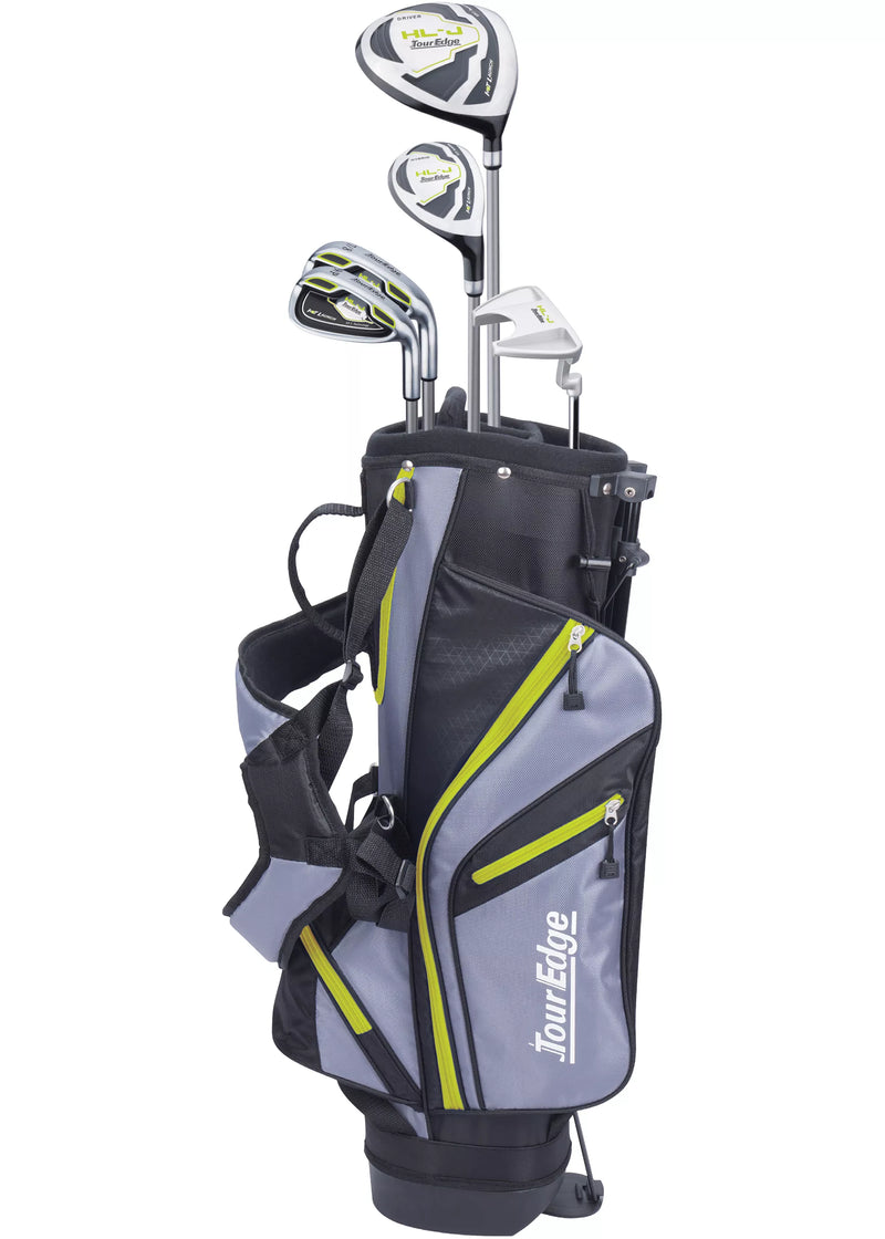 Load image into Gallery viewer, Tour Edge 5 Club Junior Golf Set for Ages 7-10 Green &amp; Grey
