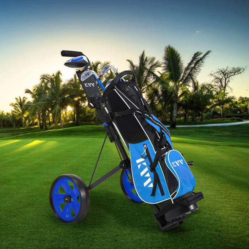 Load image into Gallery viewer, KVV 2-Wheel Kids Golf Cart for Ages 3-10 Blue
