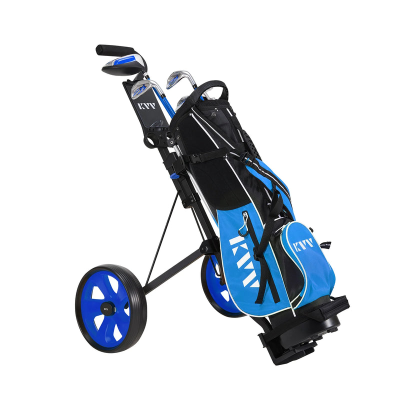 Load image into Gallery viewer, KVV 2-Wheel Kids Golf Cart for Ages 3-10 Blue

