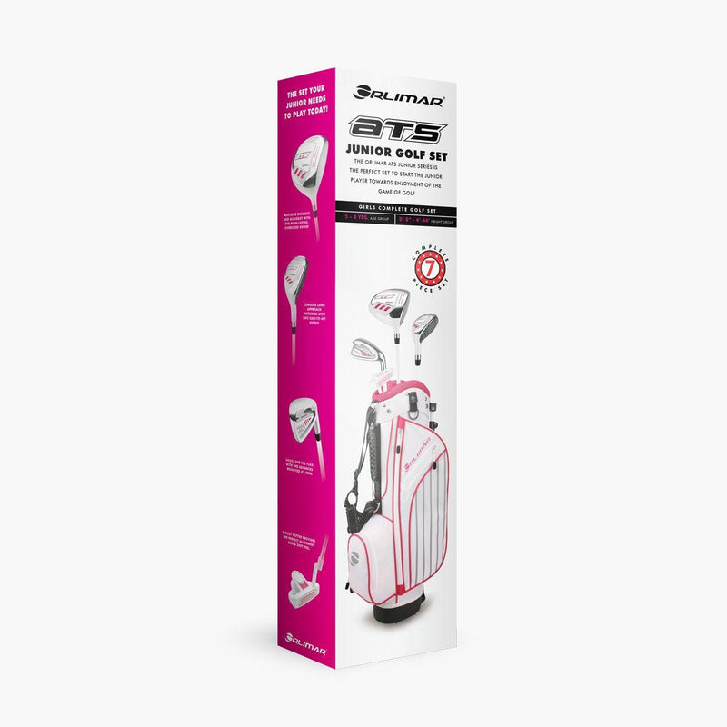 Load image into Gallery viewer, Orlimar ATS 4 Club Girls Golf Set for Ages 5-8 (kids 44-52&quot; tall) Pink
