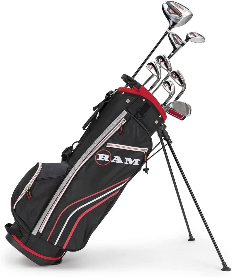 Load image into Gallery viewer, Ram Golf Accubar 9 Piece Mens Golf Set Red
