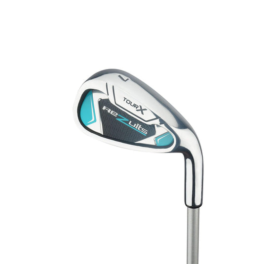 Tour X Rezults Girls 7 Iron for Ages 9-12 Baby Blue