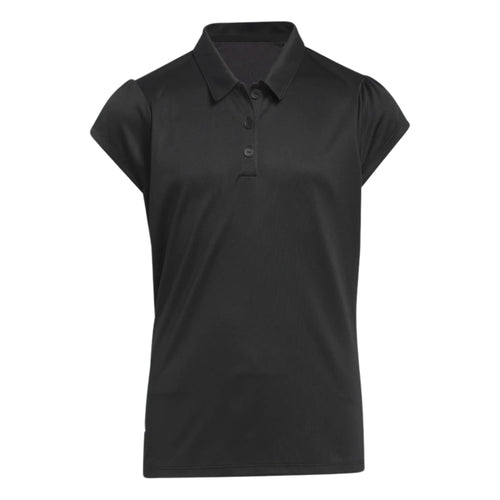 Adidas 3 Stripes Girls Golf Polo - Black