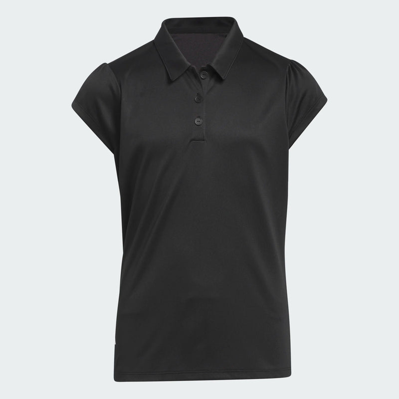 Load image into Gallery viewer, Adidas 3 Stripes Girls Golf Polo - Black
