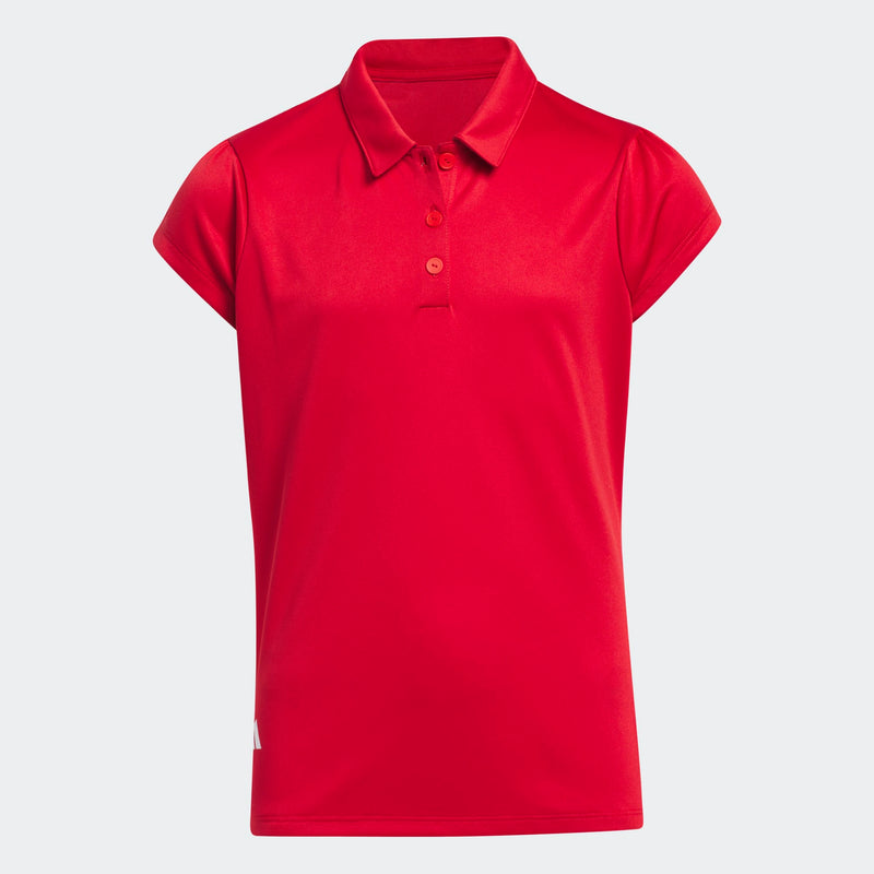 Load image into Gallery viewer, Adidas 3 Stripes Performance Girls Golf Polo - Red
