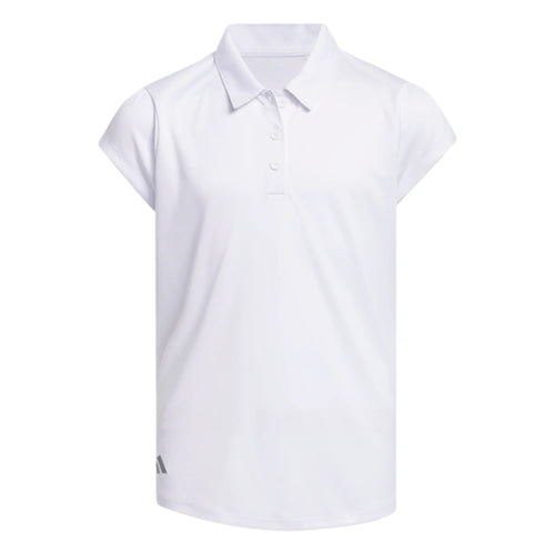 Adidas 3 Strips Performance Girls Polo - White