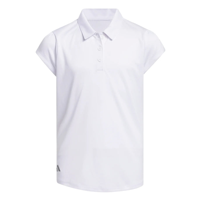 Adidas 3 Strips Performance Girls Polo - White