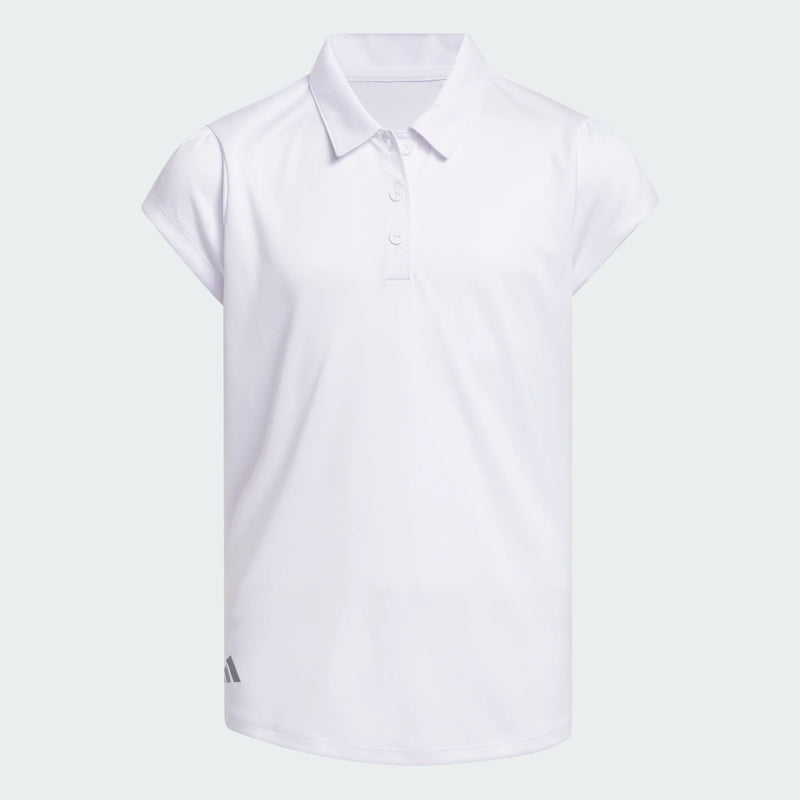 Load image into Gallery viewer, Adidas 3 Strips Performance Girls Polo - White
