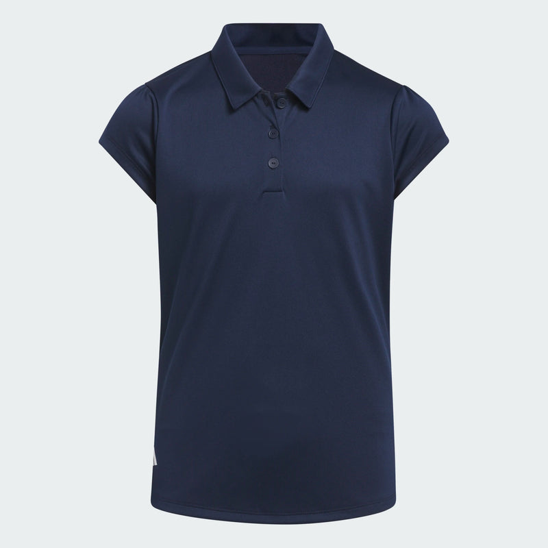 Load image into Gallery viewer, Adidas 3 Strips Performance Girls Polo - Navy
