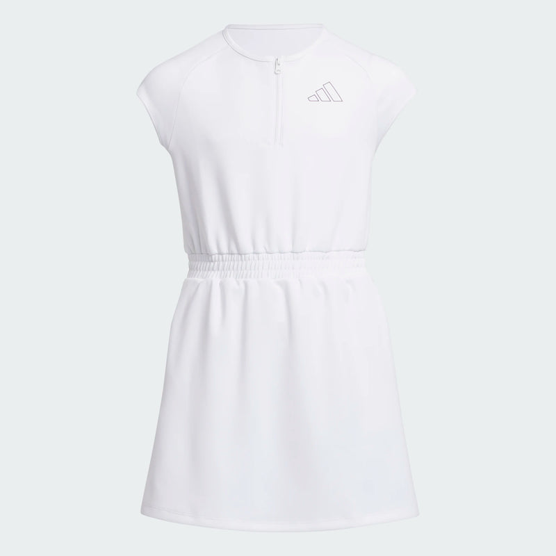 Load image into Gallery viewer, Adidas Aeroready Half-Zip Girls Golf Dress White
