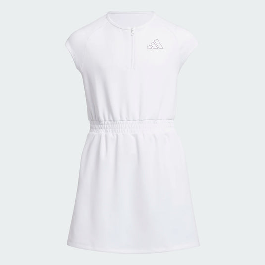 Adidas Aeroready Half-Zip Girls Golf Dress White